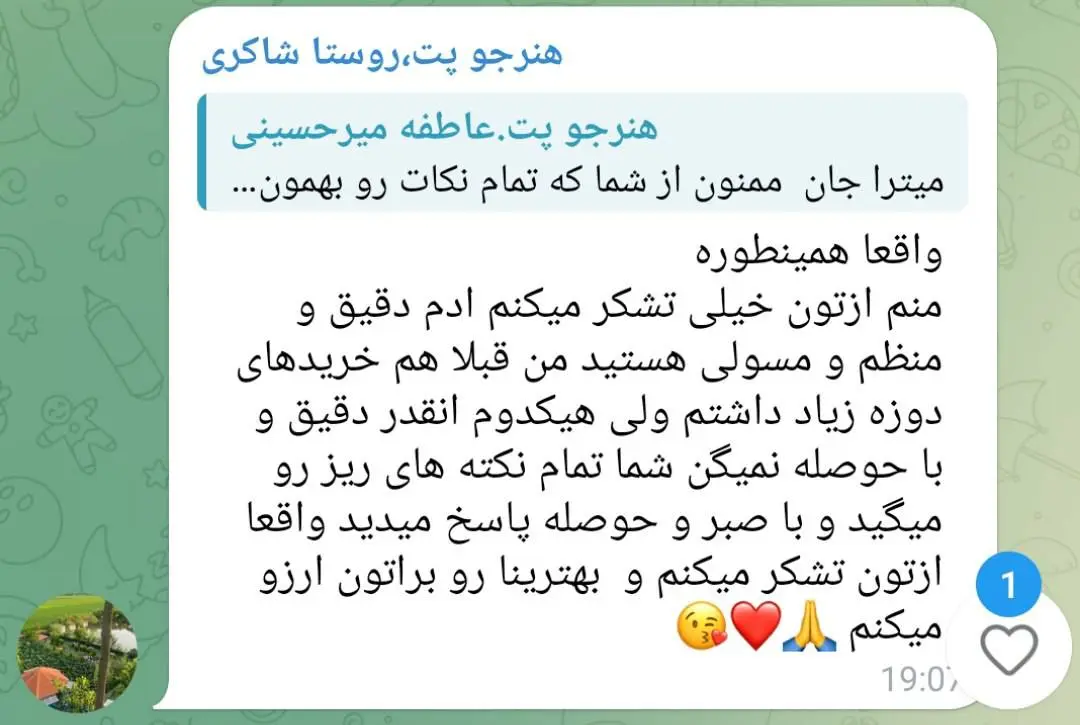 رضایت هنرجو از دقت نظم و صبوری استاد تریکو میترا